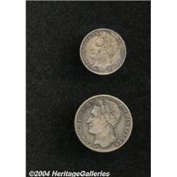 Lot of Two Silver Coins,