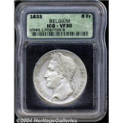 Leopold I 5 Francs 1833,