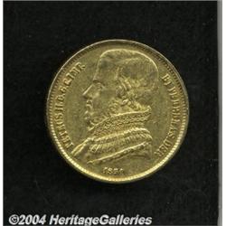 Republic gold 20,000 Reis 1851,