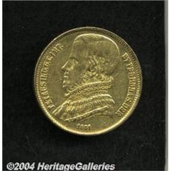 Republic gold 20,000 Reis 1851,