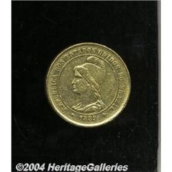 Republic gold 10,000 Reis 1889,
