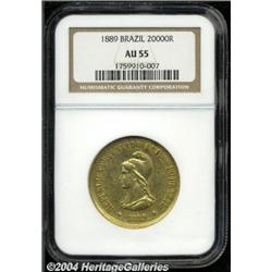 Republic. Gold 20,000 Reis 1889,