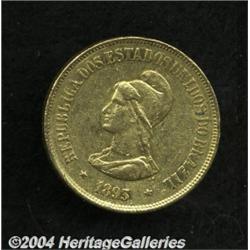 Republic gold 20,000 Reis 1893,