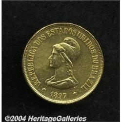 Republic gold 20,000 Reis 1897,
