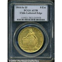 Republic. Gold 8 Escudos 1844-IJ,