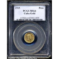 Republic. Gold Peso 1915,