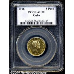 Republic. Gold 5 Pesos 1916,