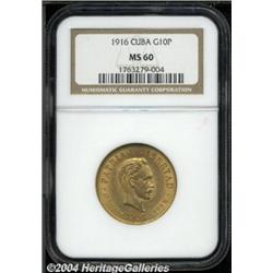 Republic. Gold 10 Pesos 1916,