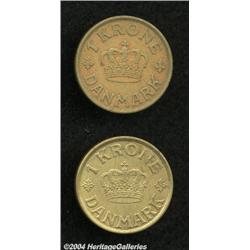 Lot of Two One Krone,
