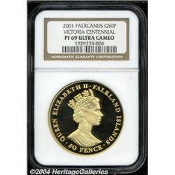 Elizabeth II gold 50 Pence 2001,