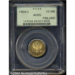 Russian Duchy gold 10 Markkaa 1904,