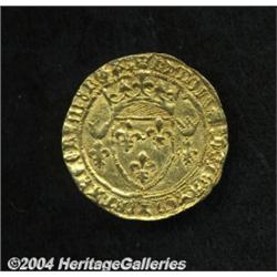 Charles VII gold Ecu d'Or Neuf a la Couronne,