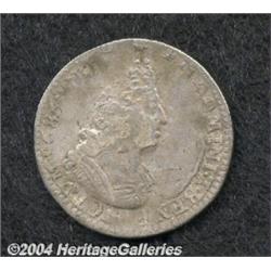 Louis XIV. 1/16 Ecu Carambole aux insignes 2nd type, struck only in 1705, but date missing due to ov