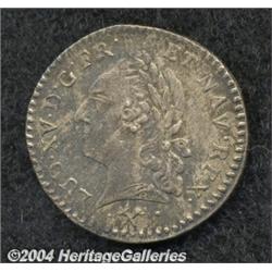 Louis XV. 1/20 Ecu a la vielle tete (6 sols) 1773L,