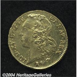 Louis XV gold 2 Louis D'Or au Bandeau 1755-T,