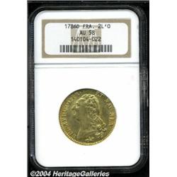 Louis XVI gold 2 Louis D'Or 1786-D,