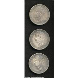 Lot of Three 5 Francs,
