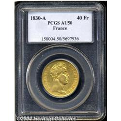 Charles X gold 40 Francs 1830A,