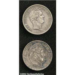 Lot of Two 5 Francs,