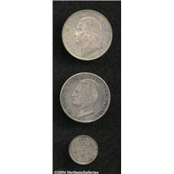 Hesse-Darmstadt. Lot of Three Silver Coins,