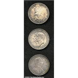 Prussia. Trio of 3 Marks,