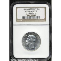 Reuss-Schleiz. 2 Mark 1884-A,