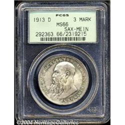 Saxe-Meiningen. Georg II 3 Mark 1913D,