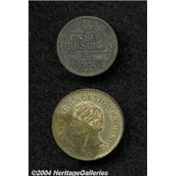 Saxony. Lot of Two Coins,