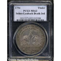 Solms-Laubach. Christian August Taler 1754,
