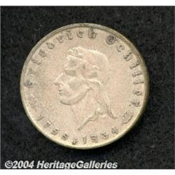 Third Reich. Schiller 2 Mark 1934-F,