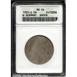 Ludwig Von Baden 5 Mark 1955-G,