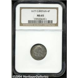 Charles II Fourpence 1677,