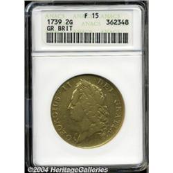 George II gold 2 Guineas 1739,