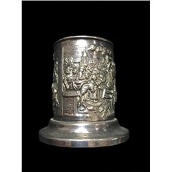 Hallmarked Dutch Silver Repousse Spoon Cup Vase