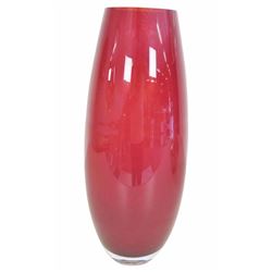 Jaqueline Terpins Red Art Glass Vase