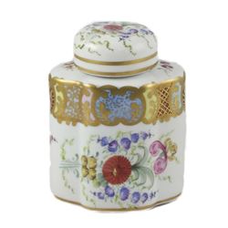 French Porcelain Tea Caddy Ginger Jar