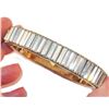 Image 1 : Vintage Goldtone Channel Set Clear Rhinestone Baguettes Hinged Bangle Bracelet