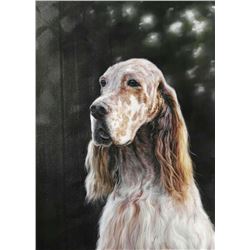 Original Oil on Canvas Hunting Dog Series. signed, Y.O.G. Bianco - Master Artist. Unique, Extraordin