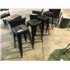 Image 1 : SET OF 4 DARK BROWN METAL INDOOR / OUTDOOR STOOLS