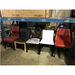 GROUP OF 5 MISMATCHED / ASSORTED CHAIRS