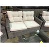 Image 2 : LIGHT GREY SANTANA PATIO SOFA SET WITH OVERSTUFFED CUSHIONS.