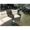 Image 3 : LIGHT GREY SANTANA PATIO SOFA SET WITH OVERSTUFFED CUSHIONS.