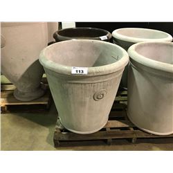 GARDENSTONE NATURAL FINISH  29" TALL INDOOR / OUTDOOR ROUND TOP PLANTER