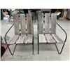 Image 1 : Pair of Metal Framed Wood Patio Chairs