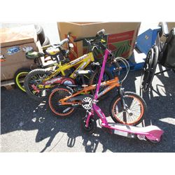 3 Kids Bikes & Scooter