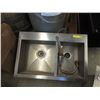 Image 1 : Stainless Steel Double Sink With Taps