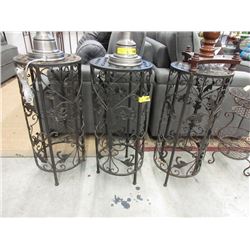 3 Metal Plant Stands