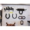 Image 1 : Metal Key Rack, Horseshoes & Horseshoe Decorations