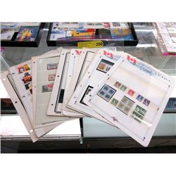 15 Pages of Assorted Uncancelled Canadian Stamps