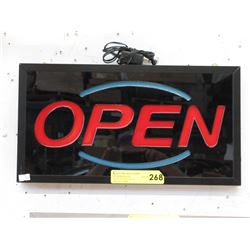 Illuminated "OPEN" Sign